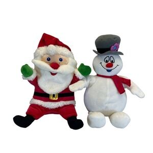 Kohl's Cares Santa Claus & Frosty The Snowman 13" Plush Lot of 2 Christmas Holid